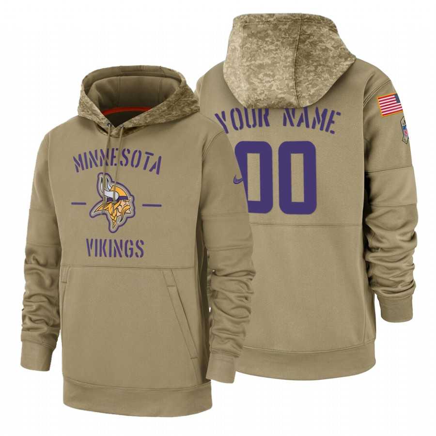 Minnesota Vikings Customized Nike Tan Salute To Service Name & Number Sideline Therma Pullover Hoodie,We sell and wholesale Minnesota Vikings Customized Nike Tan Salute To Service Name & Number Sideline Therma Pullover Hoodie on line form chian!